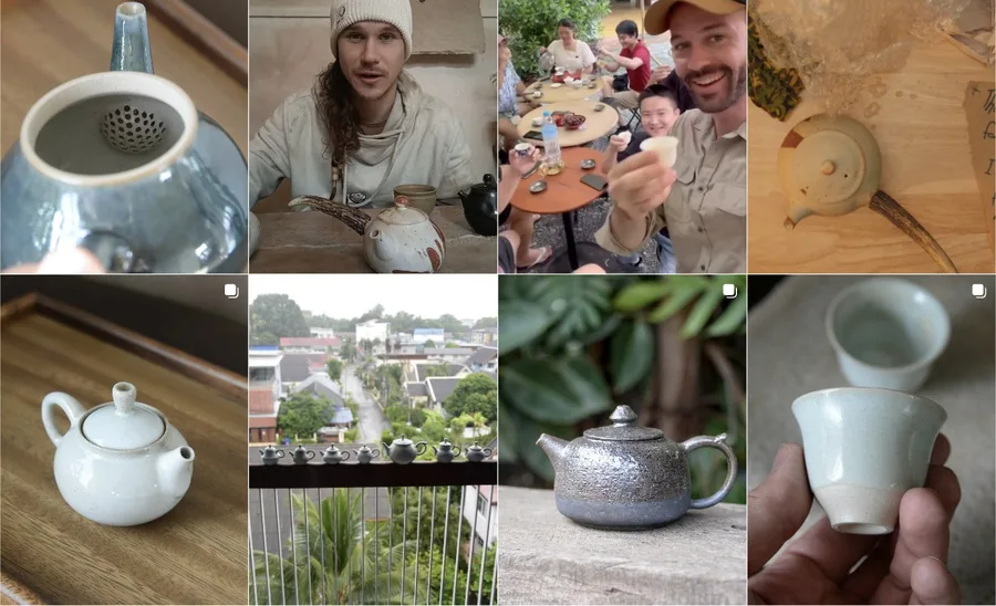 A snapshot of the @arbeeceramics Instagram grid