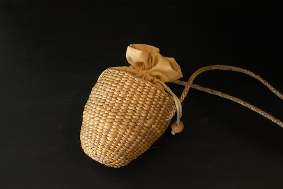 Wicker shoulder bag for teaware outdoors travel/picnic — photo 3 of 5