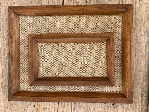 Wooden Tea Tray in Hard wood and Bamboo tapestry — photo 8 of 10