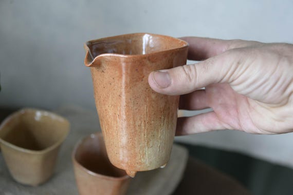 Handmade Ceramic Tea Cups and Pitcher — photo 9 of 12
