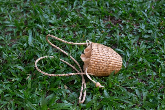 Wicker shoulder bag for teaware outdoors travel/picnic — photo 5 of 5