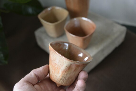 Handmade Ceramic Tea Cups and Pitcher — photo 7 of 12