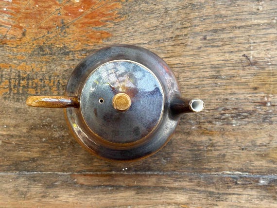 Teapot in black iridescent glaze 250 ml — photo 10 of 10