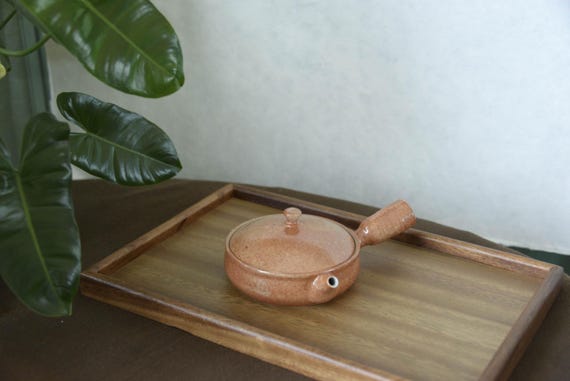 Flat Ceramic Kyusu Teapot